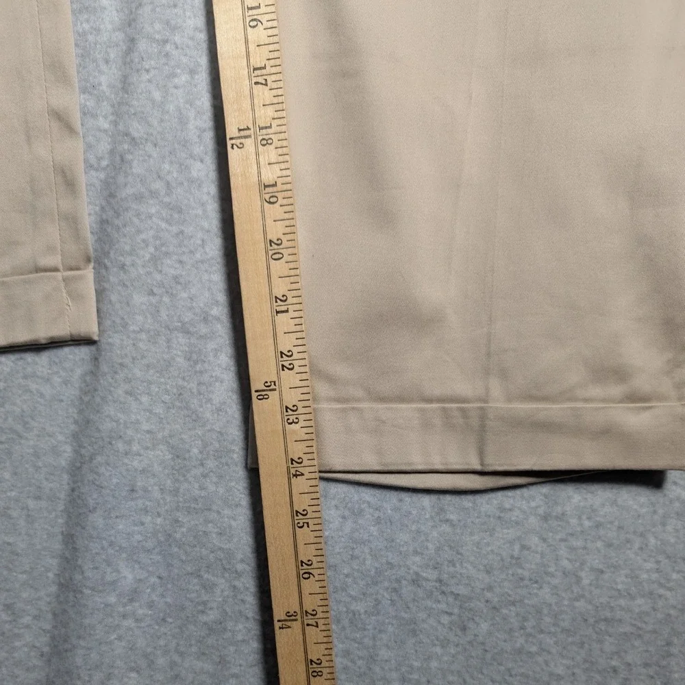 Lane Bryant Womens Trousers Size 18 Khaki Beige Cotton Stretch Cuffed Cropped - Picture 9 of 12